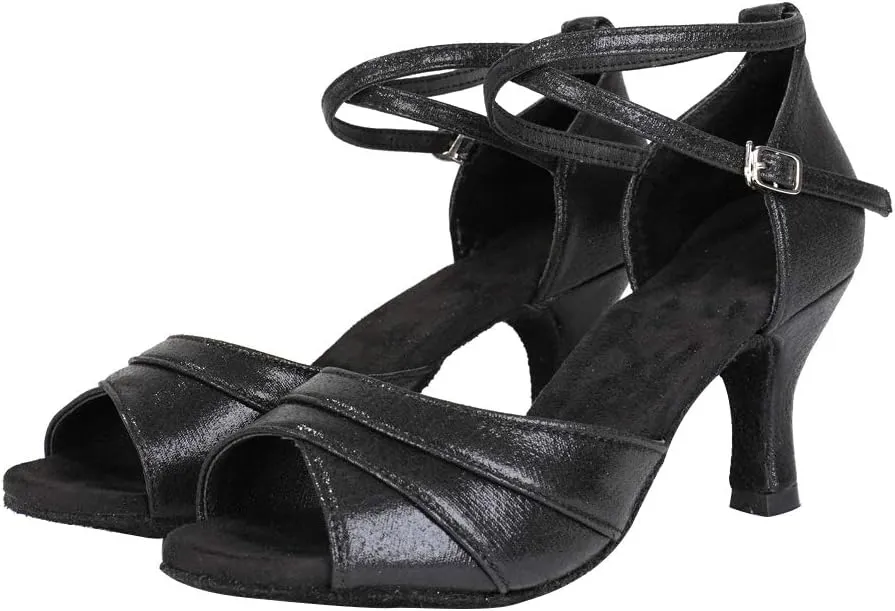 SWDZM Women Latin Dance Shoes Ladies Modern Tango Salsa Party Dress Shoes,Model-WH803