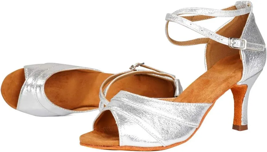 SWDZM Women Latin Dance Shoes Ladies Modern Tango Salsa Party Dress Shoes,Model-WH803