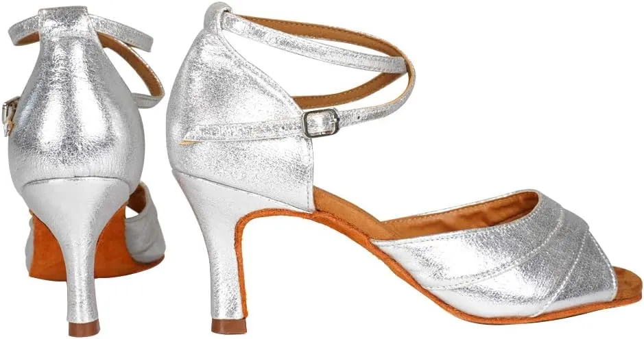 SWDZM Women Latin Dance Shoes Ladies Modern Tango Salsa Party Dress Shoes,Model-WH803