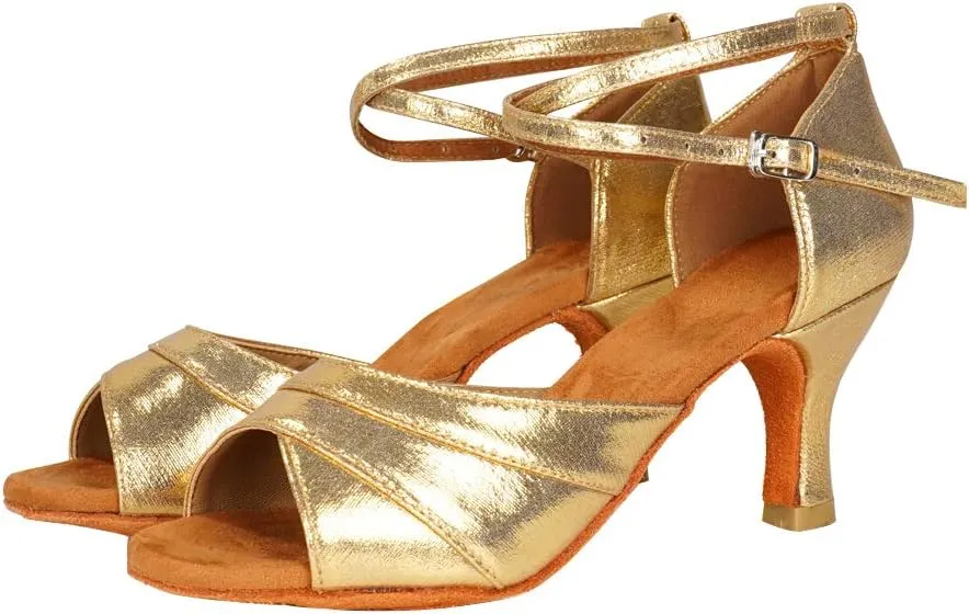 SWDZM Women Latin Dance Shoes Ladies Modern Tango Salsa Party Dress Shoes,Model-WH803