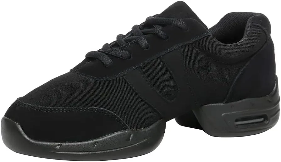 SWDZM Women's Jazz Shoes Lace-up Sneakers Breathable Air Cushion Split Sole Athletic Walking Dancing Shoes,Model T01