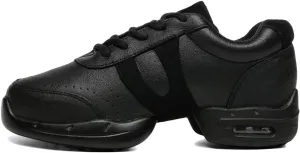 SWDZM Women's Jazz Shoes Lace-up Sneakers Breathable Air Cushion Split Sole Athletic Walking Dancing Shoes,Model T01