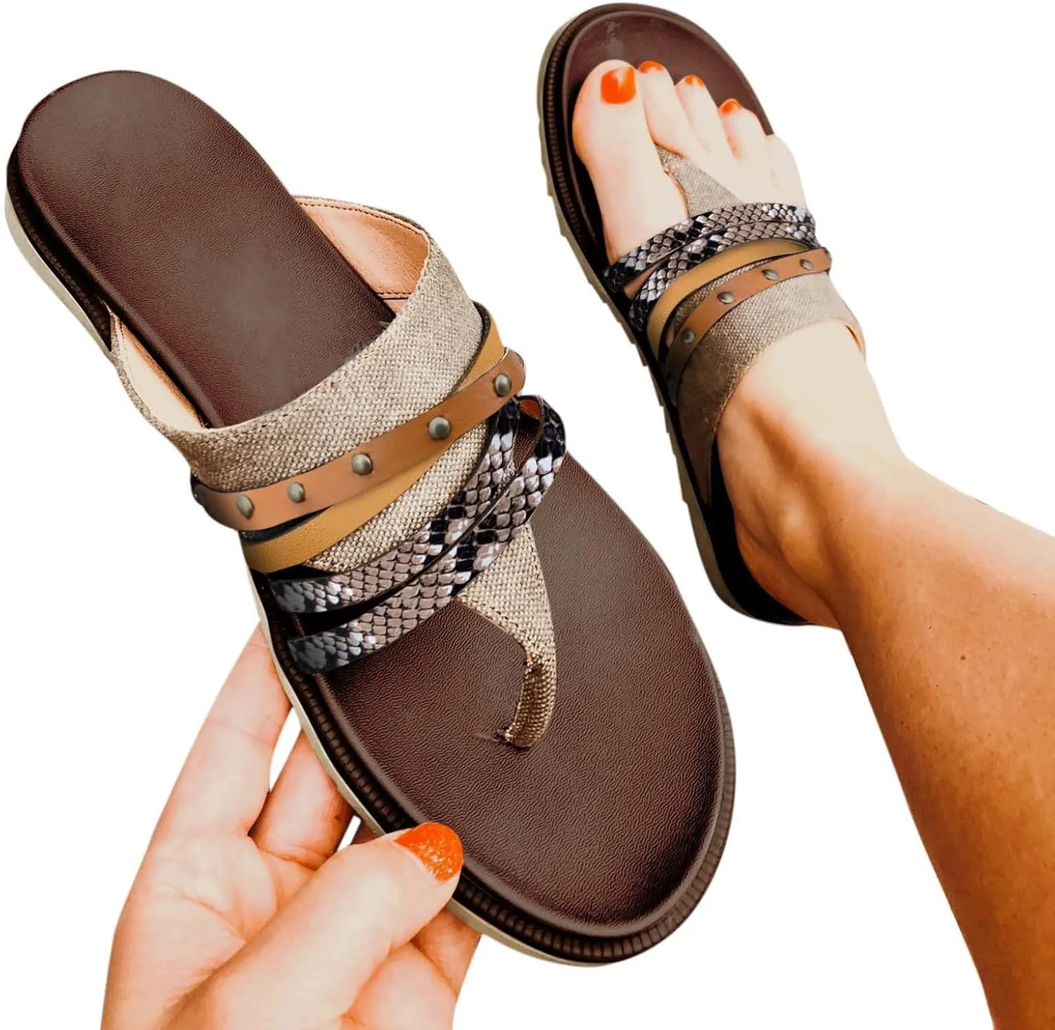 Thong Sandals For Women Flat Shoes Retro Slippers Flip Flops Sandals Women Yoga Mat Mens Flip Flops Shower Sandal