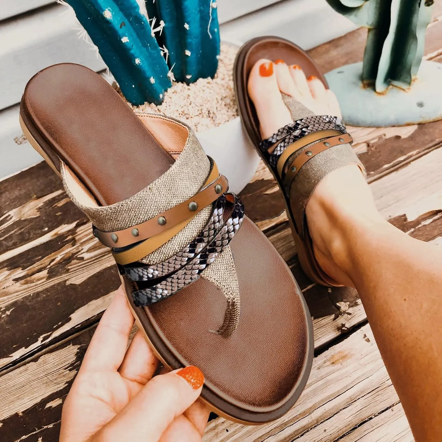 Thong Sandals For Women Flat Shoes Retro Slippers Flip Flops Sandals Women Yoga Mat Mens Flip Flops Shower Sandal