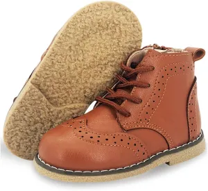 Timatego Toddler Boys Girls Hiking Boots Waterproof Non Slip Warm Winter Ankle Oxford Shoes Kids Rain Snow Boots(Toddler/Littler Kid)