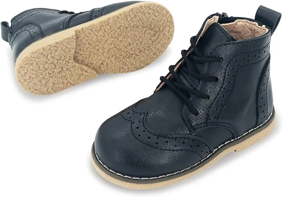 Timatego Toddler Boys Girls Hiking Boots Waterproof Non Slip Warm Winter Ankle Oxford Shoes Kids Rain Snow Boots(Toddler/Littler Kid)
