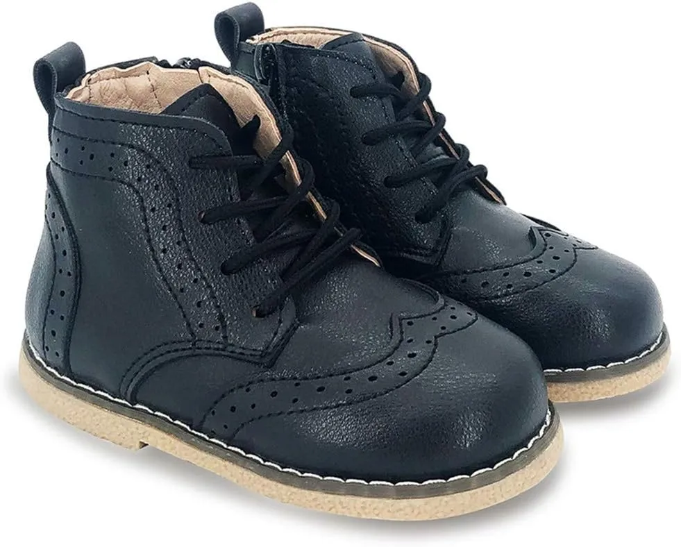 Timatego Toddler Boys Girls Hiking Boots Waterproof Non Slip Warm Winter Ankle Oxford Shoes Kids Rain Snow Boots(Toddler/Littler Kid)