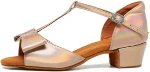 TINRYMX Girls&Women Latin Dance Shoes Ballroom Salsa Tango Professional Performance Practice Dance Shoes,Model-EM-PMTL