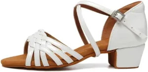 TINRYMX Girls&Women Latin Dance Shoes Ballroom Salsa Tango Professional Performance Practice Dance Shoes,Model-EM-PMTL