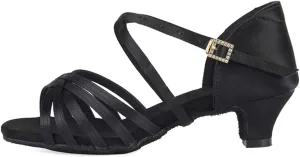 TINRYMX Girls&Women Latin Dance Shoes Silk Ballroom Salsa Tango Professional Performance Practice Dance Shoes,Model-SS-TL-ZSXGG/202