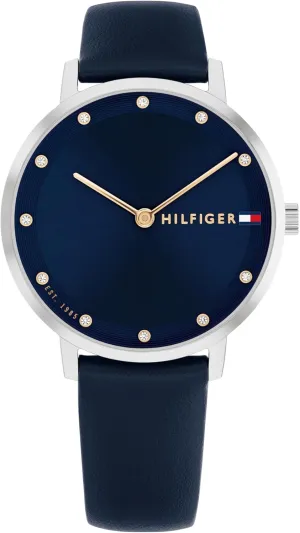 Tommy Hilfiger Women's Slim Quartz Watch, Leather Strap, Water Resistant 3 ATM, Sleek and Stylish Timepiece, Gift for Her, 35mm