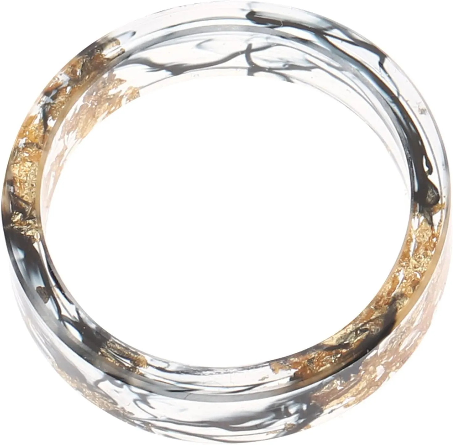 Trendy Knuckle Ring Resin Gold Foil Stackable Ring Custom Ring for Women