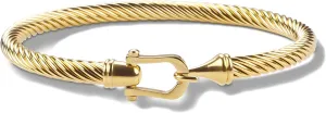 Twisted Cable Bracelet Stylish Fine Stainless Steel Cable Cuff Bracelet with Hook Clasp Bracelets Jewelry for Women