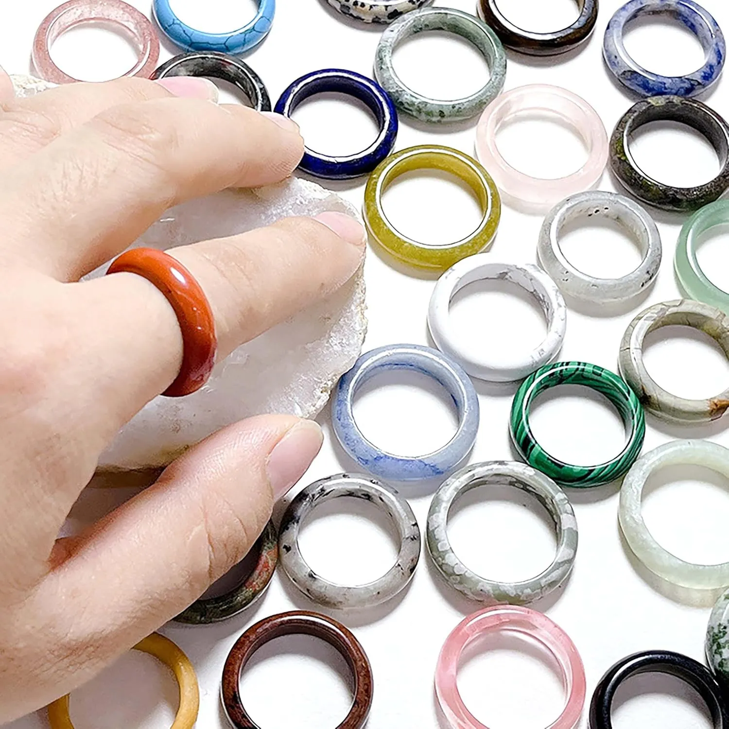 Unique Stone Rings  Handcrafted Fashion Jewelry for Mindful Living and Personal Style