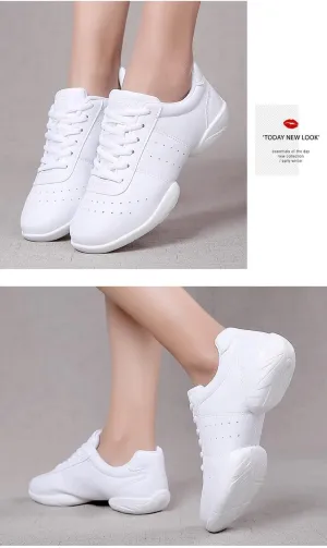 Unisex Leather Upper Jazz Shoe Slip-on for Women and Men's Dance Cheer Gymnastics Shoes
