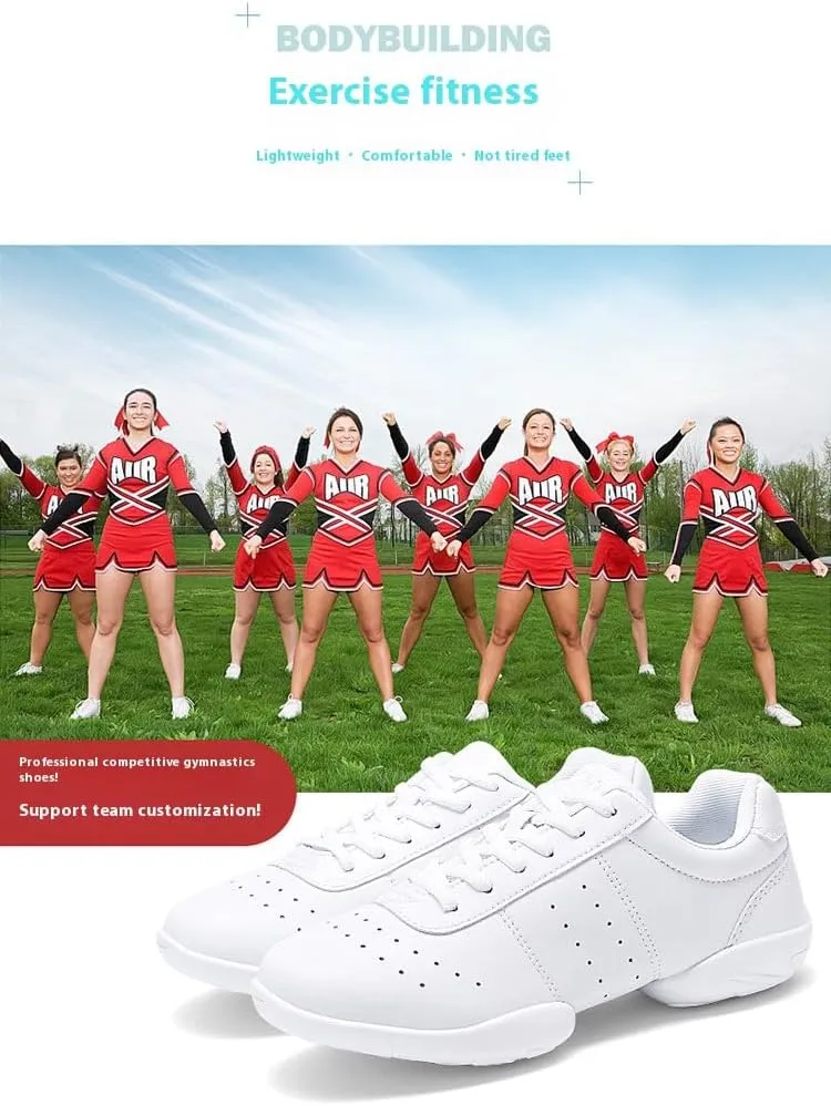 Unisex Leather Upper Jazz Shoe Slip-on for Women and Men's Dance Cheer Gymnastics Shoes