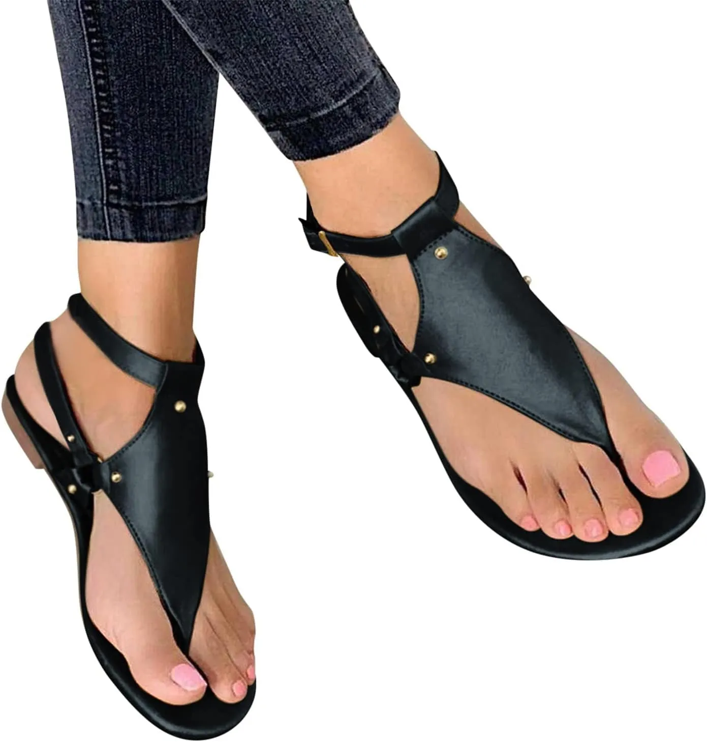 Wedge Sandals for Women Dressy Orthopedic Open Toe Walking Shoes Summer Casual Bohemian Buckle Ankle Strap Sandals Lightweight Comfortable Clip Toe Slip On Sandals Cool Thong Flip Flops