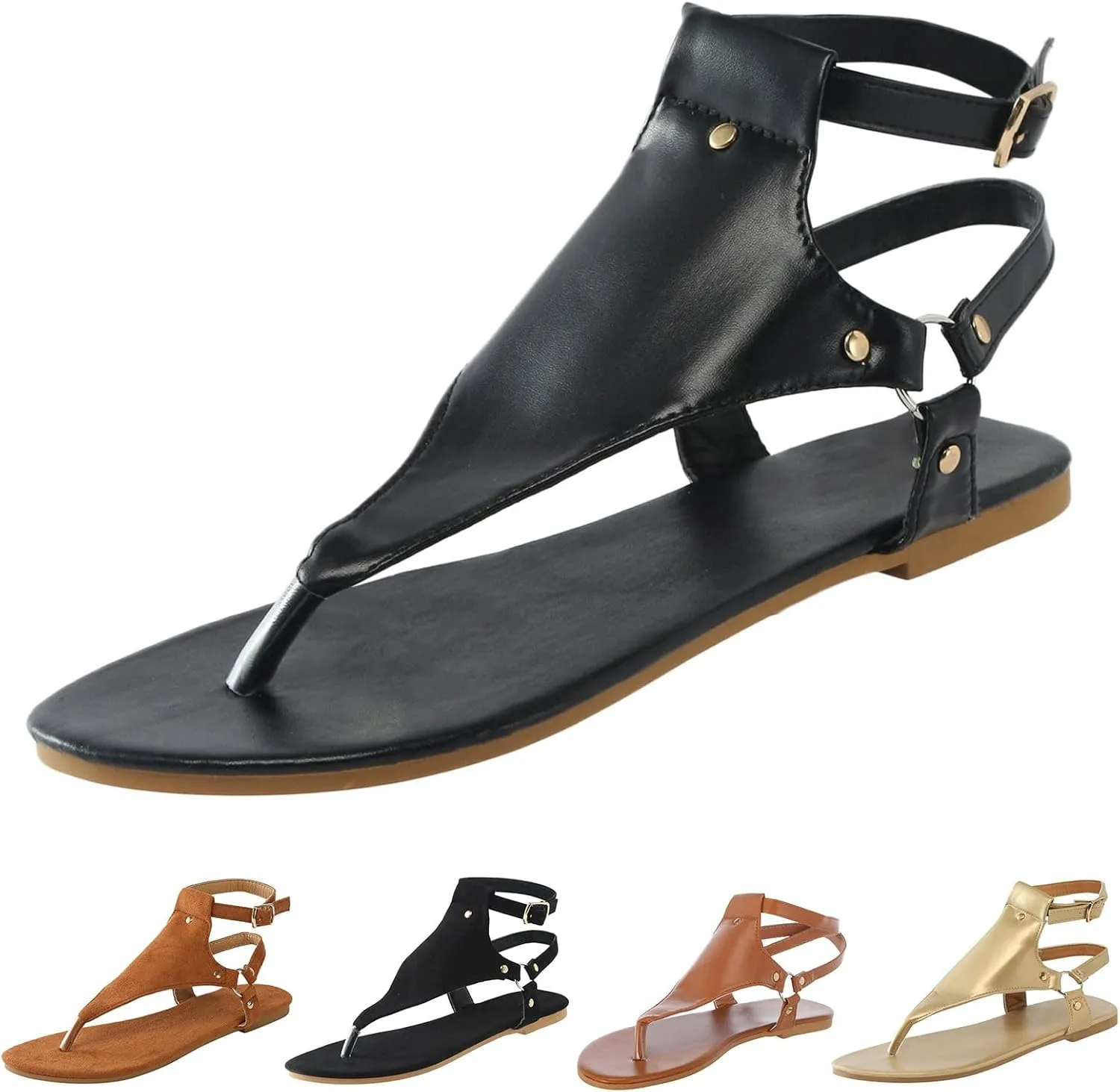 Wedge Sandals for Women Dressy Orthopedic Open Toe Walking Shoes Summer Casual Bohemian Buckle Ankle Strap Sandals Lightweight Comfortable Clip Toe Slip On Sandals Cool Thong Flip Flops