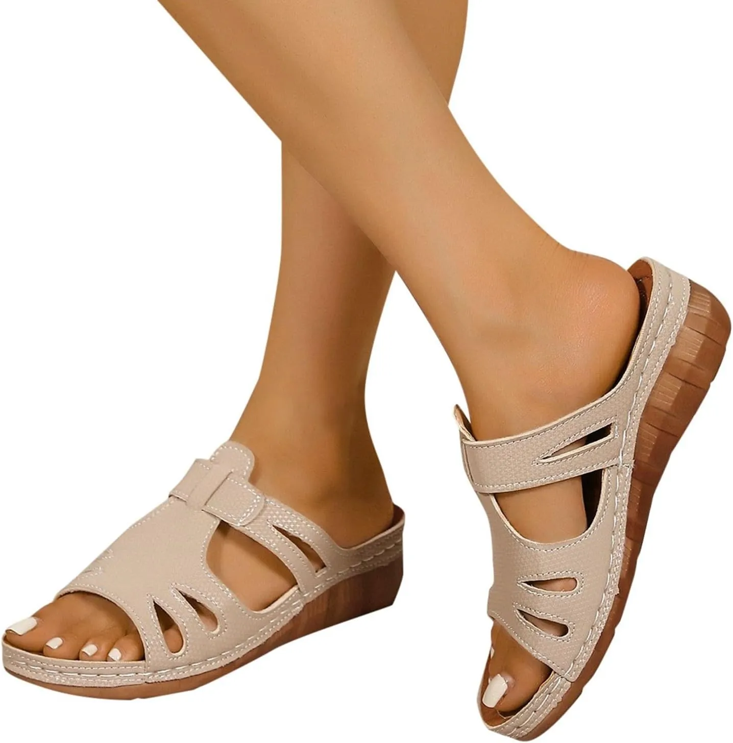 Woman Sandals Bohemian Women'S Dress Shoes With Non Slip Beach Wide Width Wedge Shoes For Women