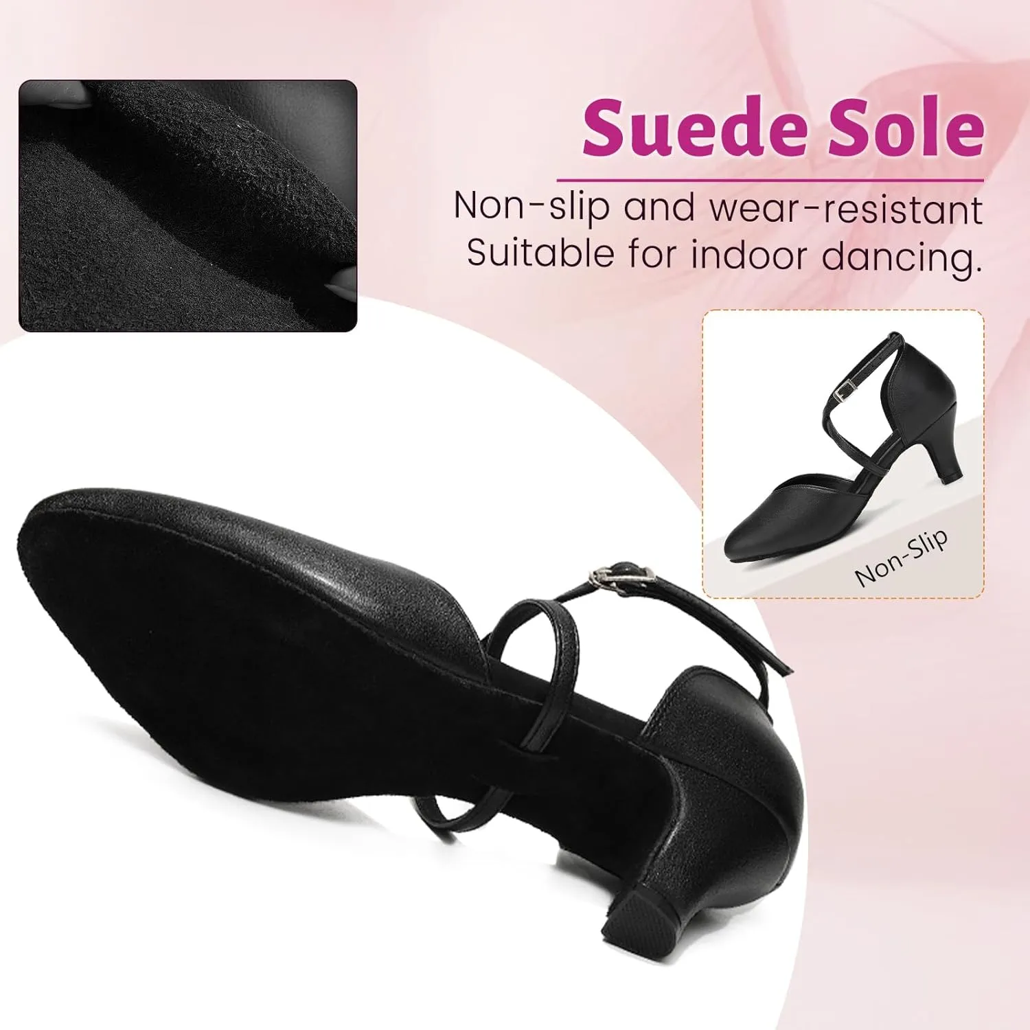 Women Ballroom Dance Shoes Closed Toe Performence Practice Tango Modern Waltz Latin Salsa Dance Shoes,model L666