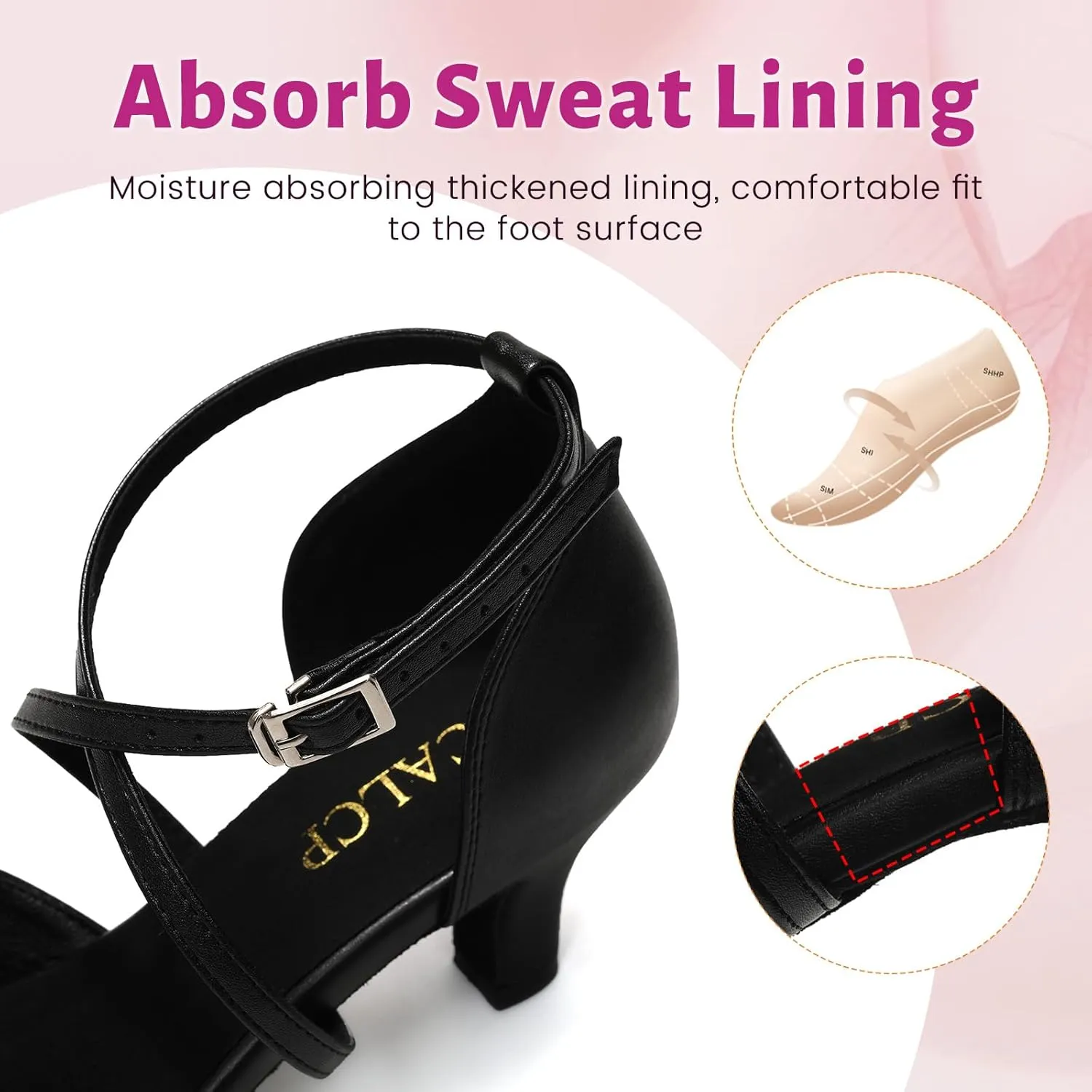 Women Ballroom Dance Shoes Closed Toe Performence Practice Tango Modern Waltz Latin Salsa Dance Shoes,model L666