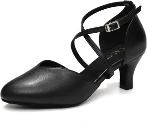 Women Ballroom Dance Shoes Closed Toe Performence Practice Tango Modern Waltz Latin Salsa Dance Shoes,model L666