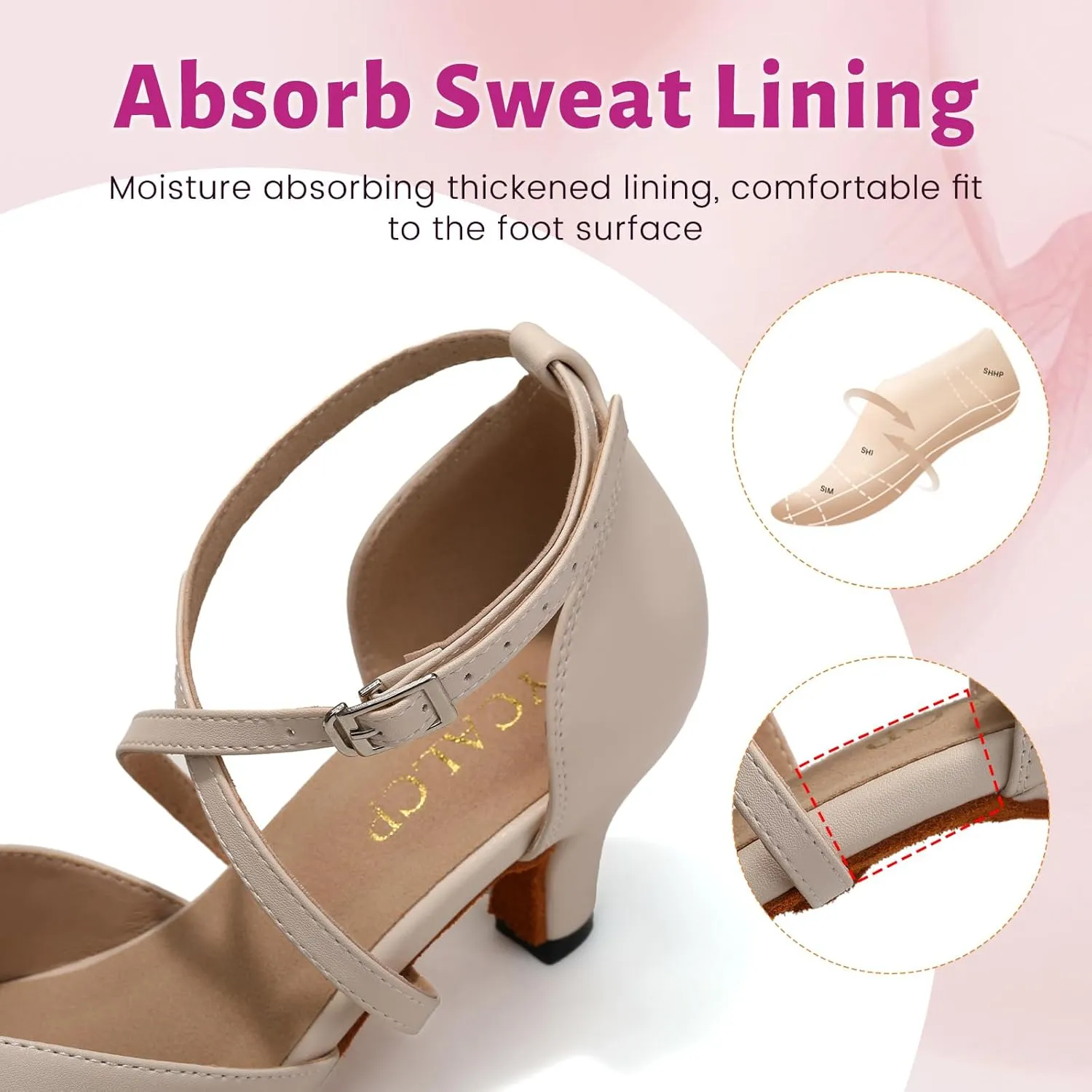 Women Ballroom Dance Shoes Closed Toe Performence Practice Tango Modern Waltz Latin Salsa Dance Shoes,model L666