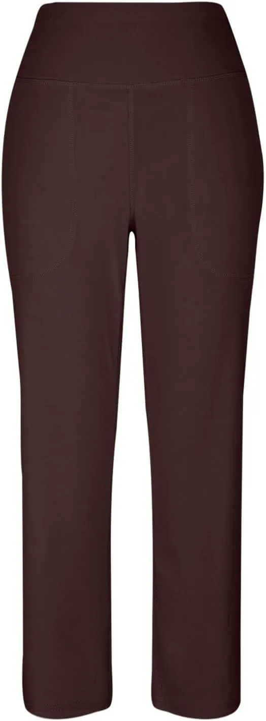 Women High Waist Pants Casual Fashion Elastic Waist Daily Summer Wide Leg Pants with Pockets Gym Yoga Pants