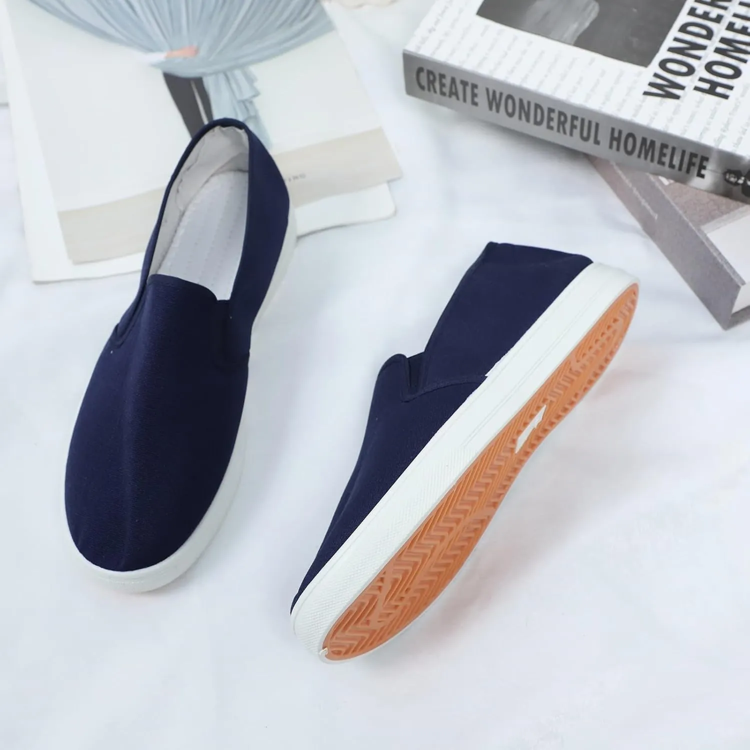 Women Orthopedic Sneakers Platform Wedge Sneakers Slip On Breathable Lightweight Fashion Sneakers Loafers Walking Shoes