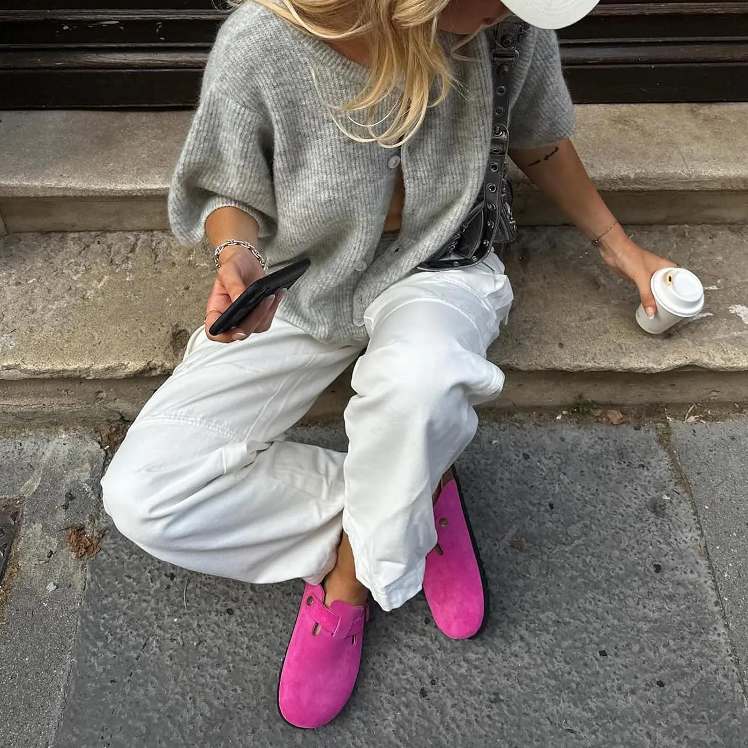 Women Short Sleeve Cardigans Sweater Drop Shoulder Button Down Chunky Knit Tops Y2K Lightweight Oversized Outwear