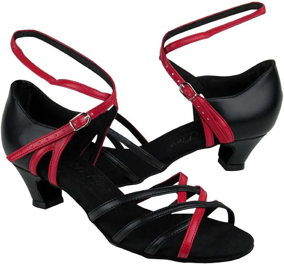 Women's Ballroom Dance Shoes Salsa Latin Practice Shoes S9261EB Comfortable-Very Fine 1.2" [Bundle of 5]