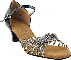 Women's Ballroom Dance Shoes Salsa Latin Practice Shoes S9283EB Comfortable-Very Fine 1.2" [Bundle of 5]