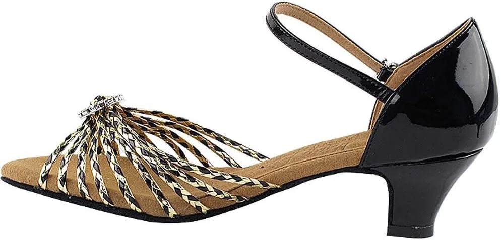 Women's Ballroom Dance Shoes Salsa Latin Practice Shoes S9283EB Comfortable-Very Fine 1.2" [Bundle of 5]