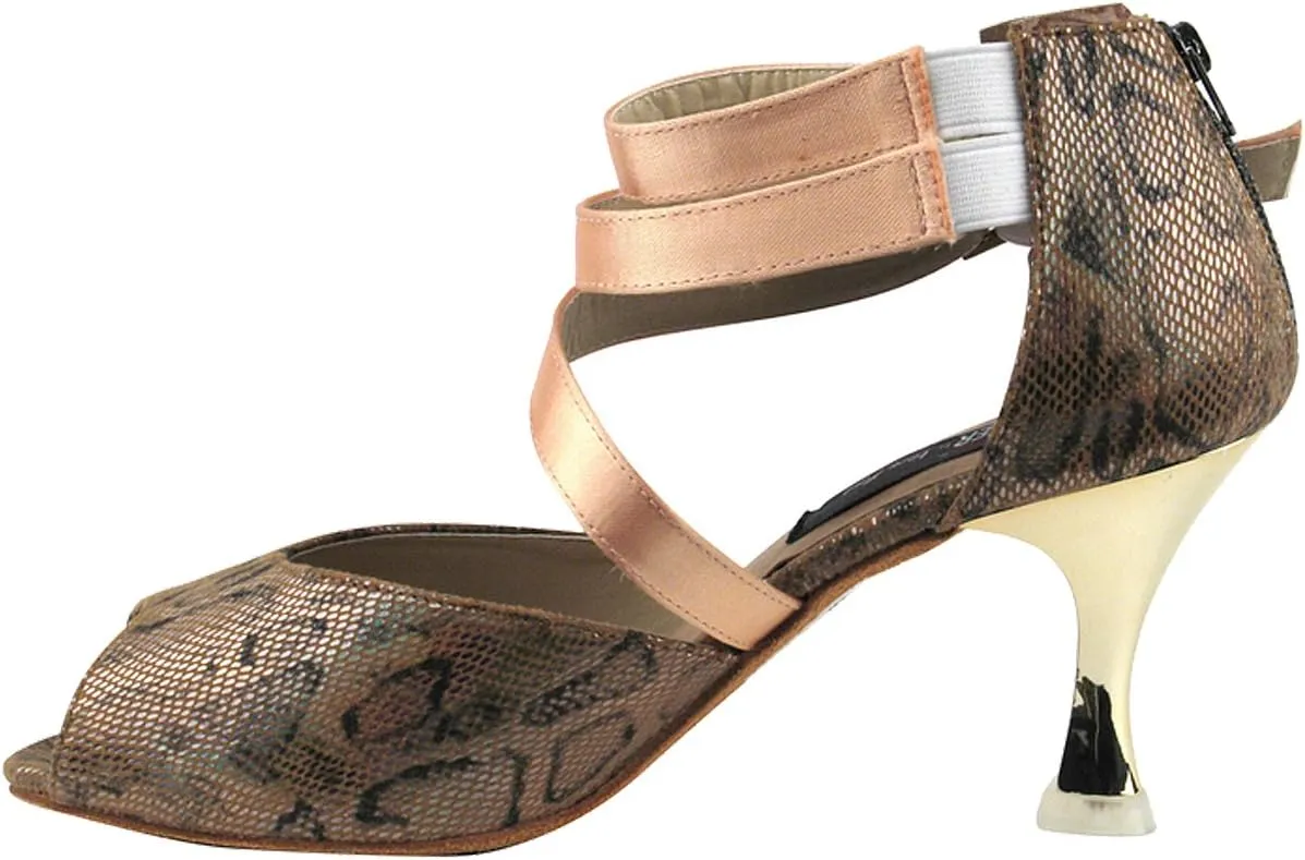Women's Ballroom Dance Shoes Tango Wedding Salsa Shoes CD3008EB Comfortable-Very Fine 2.5" [Bundle of 5]