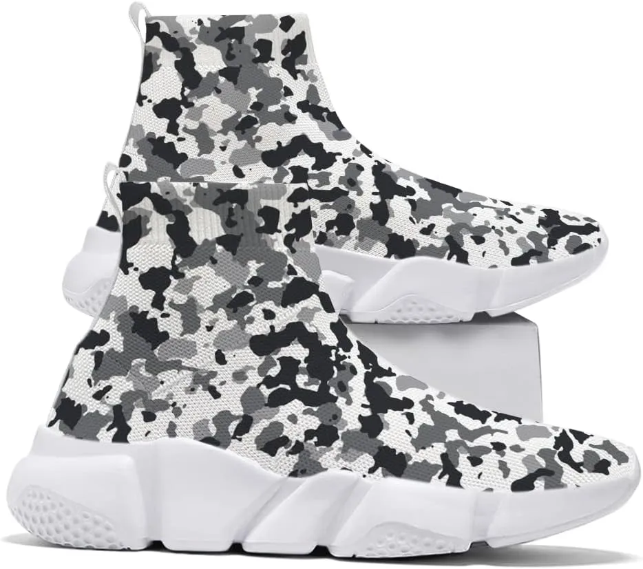 Womens Camo Graffiti Shoes 3D Painted Custom Tennis Shoes Non Slip Athletic Workout Gym Sneakers