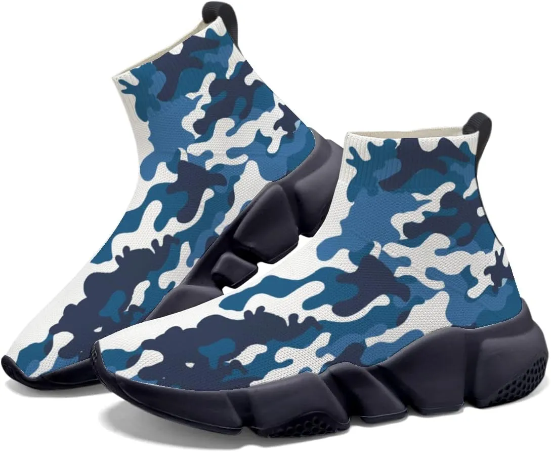 Womens Camo Graffiti Shoes 3D Painted Custom Tennis Shoes Non Slip Athletic Workout Gym Sneakers