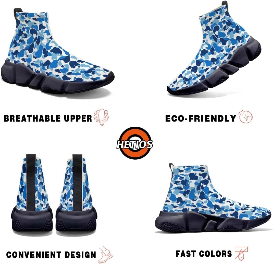 Womens Camo Graffiti Shoes 3D Painted Custom Tennis Shoes Non Slip Athletic Workout Gym Sneakers