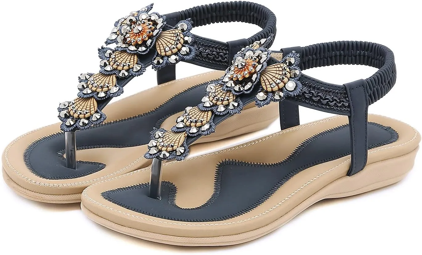 Womens Flip Flops Orthopedic Dress Shoes for Women Boots Walking Sandals Women Sandals Beach Shoes Women Wedge Heels