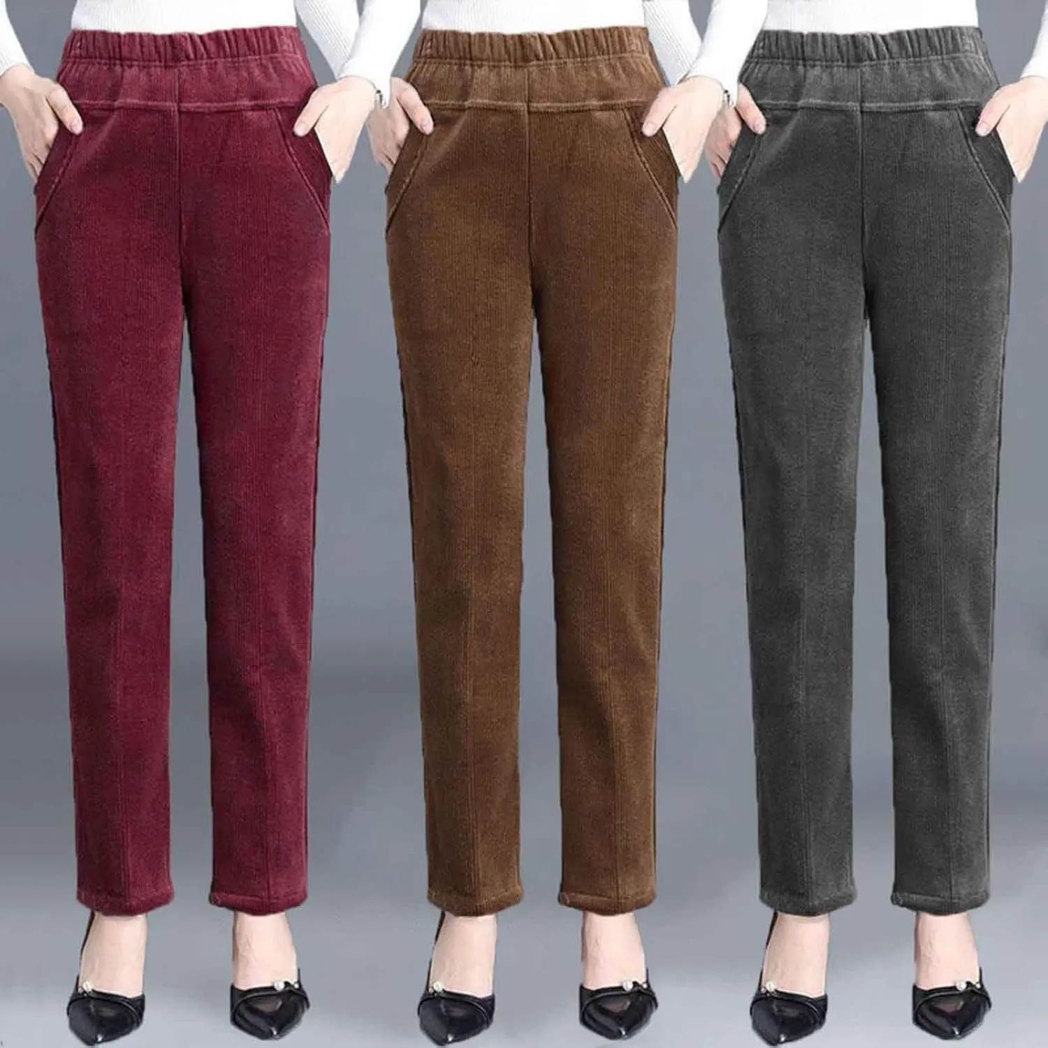 Womens Jogger Sweatpants Baggy High Waisted Athletic Jogger Solid Leisure Wide Leg Sport Pants Trendy Lounge Trouser
