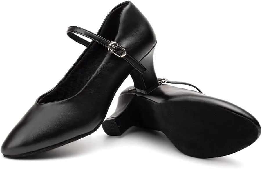Women's Latin Dance Shoes Closed Toe Salsa Tango Bachata Wedding Ballroom Dancing Shoes,Model FT100