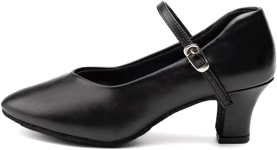 Women's Latin Dance Shoes Closed Toe Salsa Tango Bachata Wedding Ballroom Dancing Shoes,Model FT100