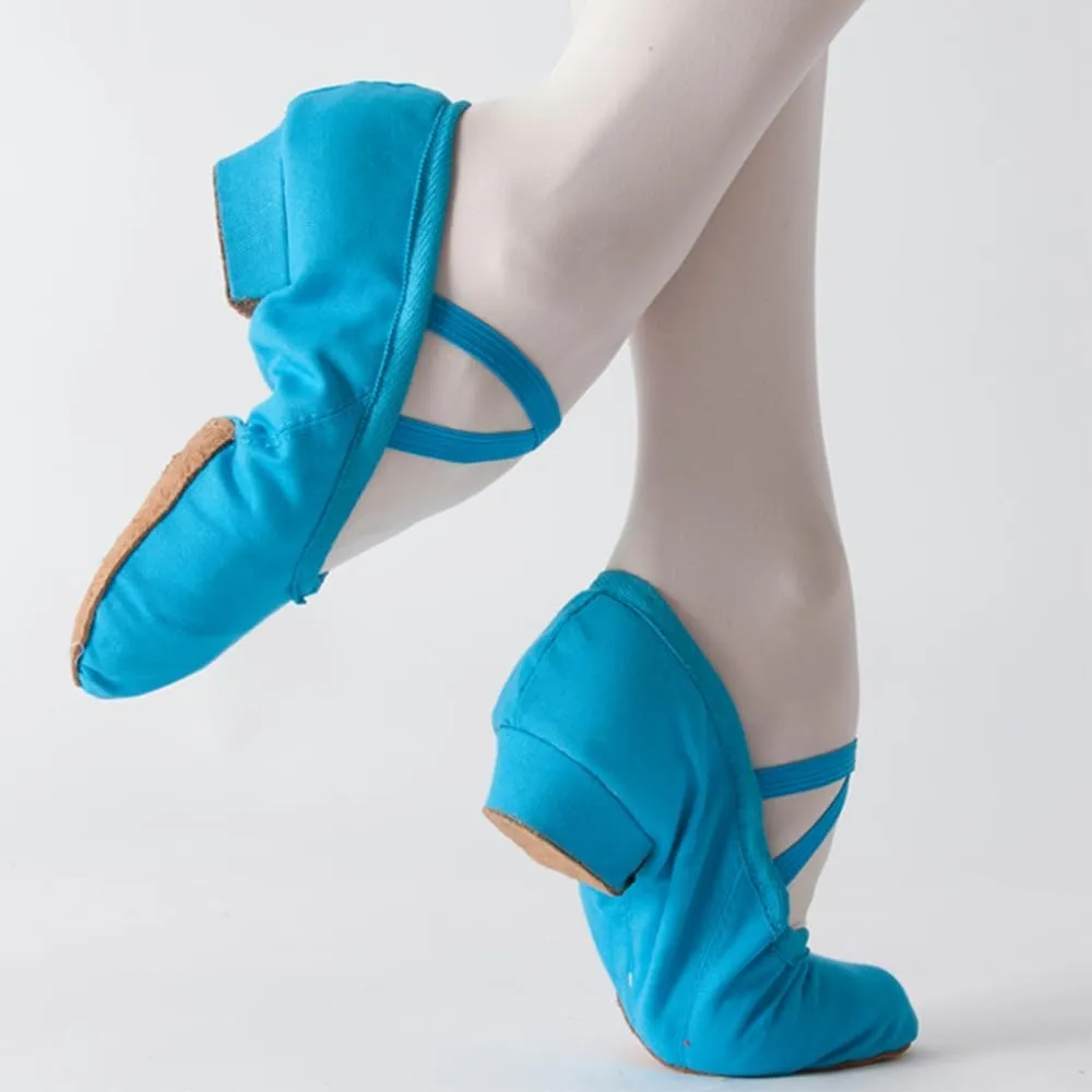 Women's Latin Dance Shoes Kids Canvas Ballroom Character Dance Teaching Shoes