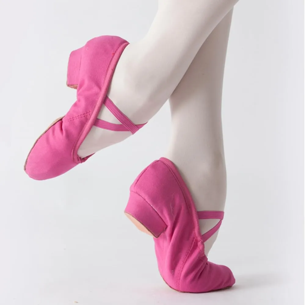 Women's Latin Dance Shoes Kids Canvas Ballroom Character Dance Teaching Shoes