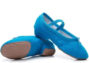 Women's Latin Dance Shoes Kids Canvas Ballroom Character Dance Teaching Shoes