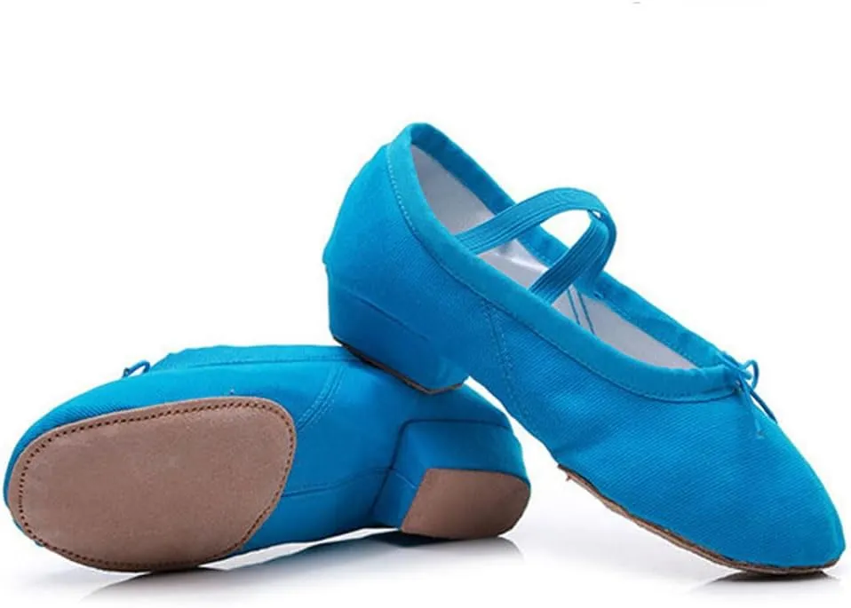 Women's Latin Dance Shoes Kids Canvas Ballroom Character Dance Teaching Shoes