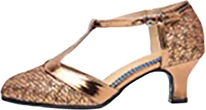Womens Latin Dance Shoes Sparkle Comfortable Closed Toe Ballroom Salsa Tango Practice Performence Party Dancing Shoes