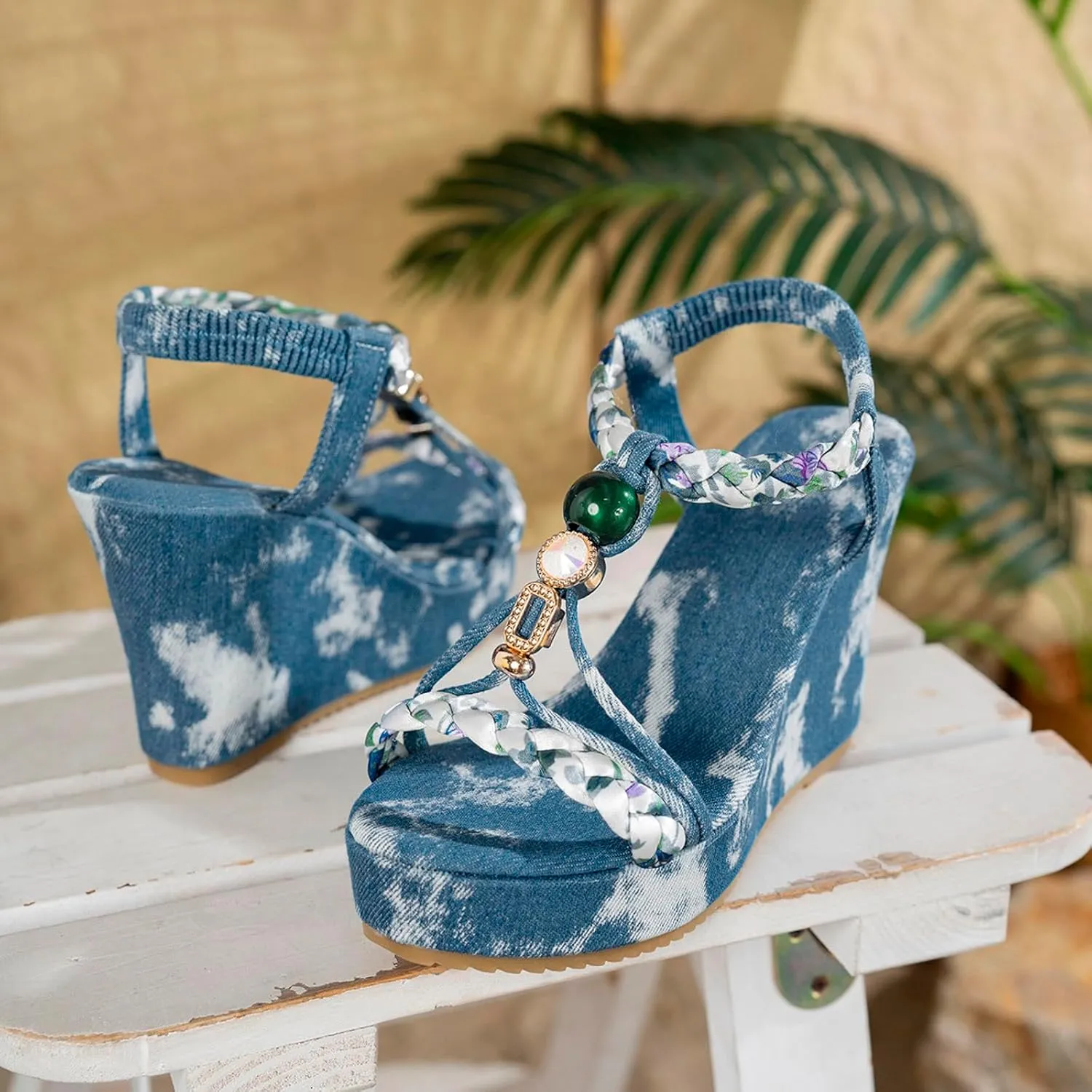 Womens Sandals Comfortable Boho Dress Shoes For Women With Back Strap Summer Gladiator Sandals Open Toe Wedges For Women