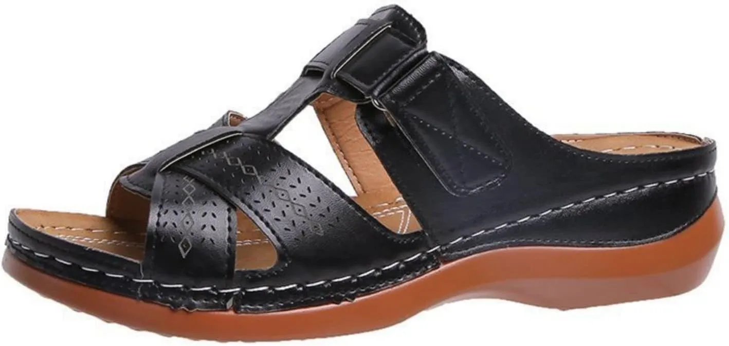 Womens Sandals Wedge Comfortable Orthopedic Wedge Sandals Slip on Platform Sandals Summer Stylish Slippers
