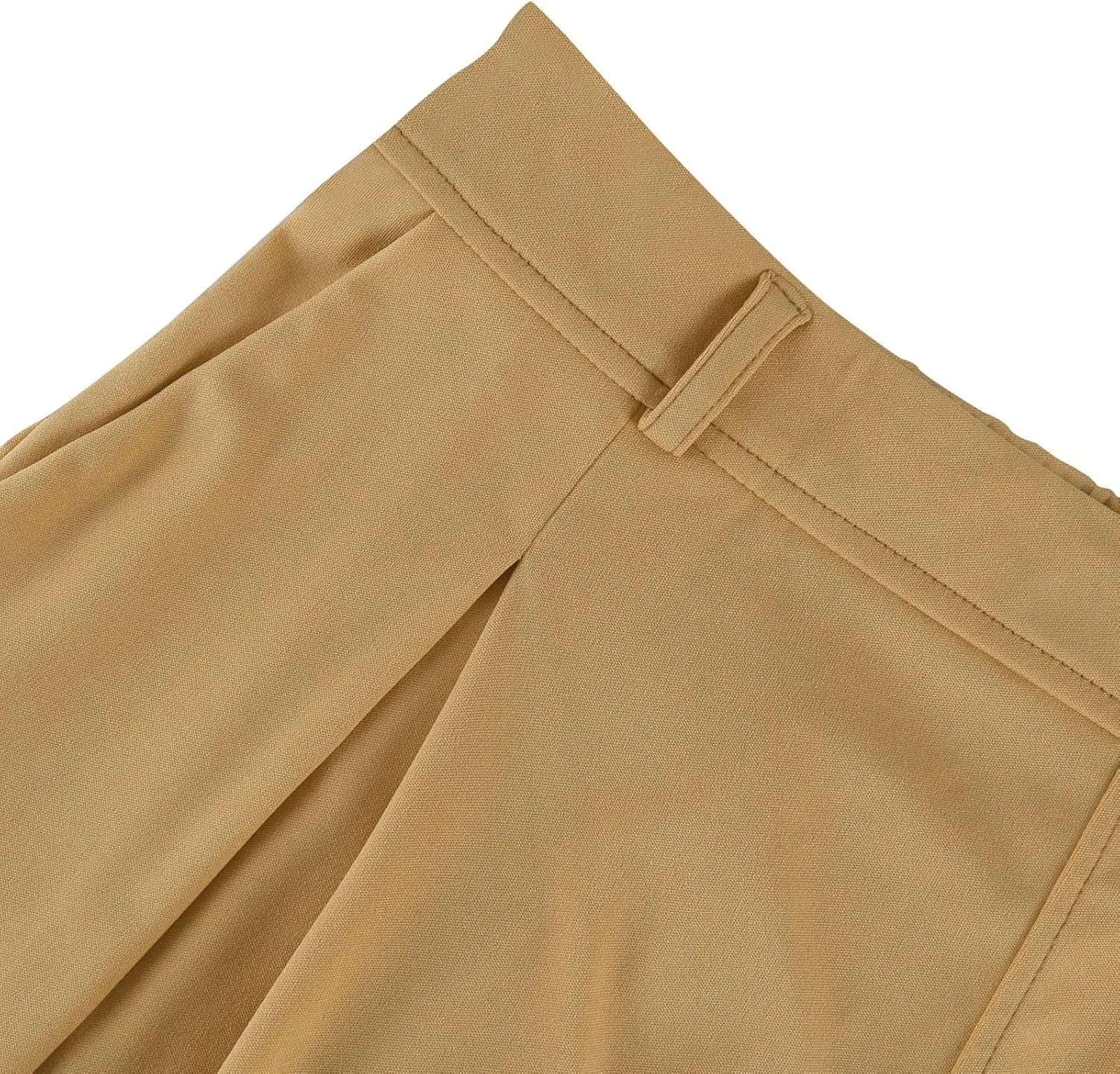 Womens Wide Leg Pants Dressy Casual Elastic Waist Yoga Dress Pants Plus Size Comfy Work Pants Slacks with Pockets