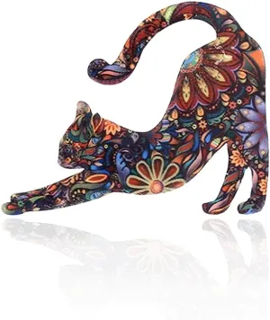 Xeminor Premium Graceful Lovely Unisex Cat Brooch Lapel Pin Enamel Badges Accessory